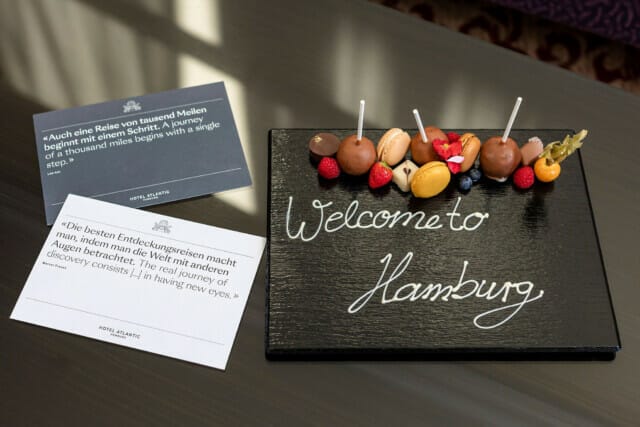 Welcome to Hamburg with sweet treats and inspiring quotes at the Hotel Atlantic.